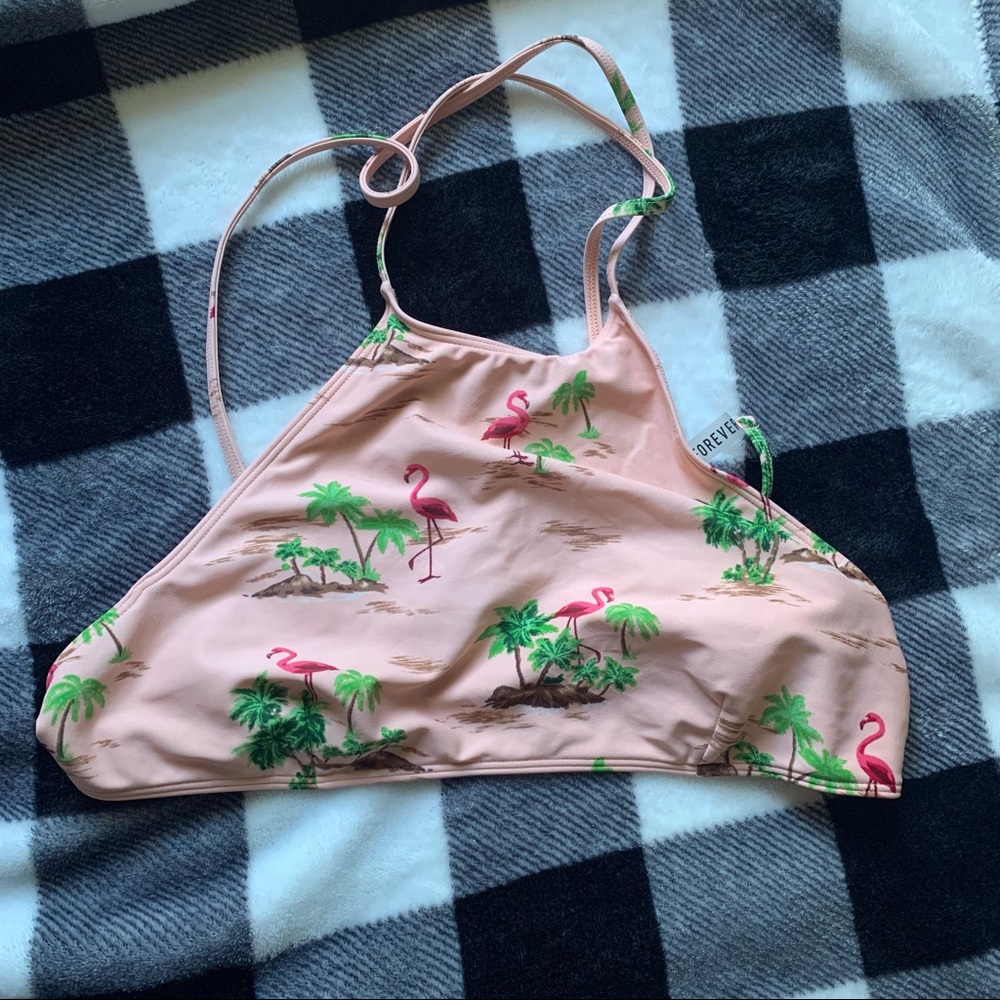 Flamingo Halter Swim Top